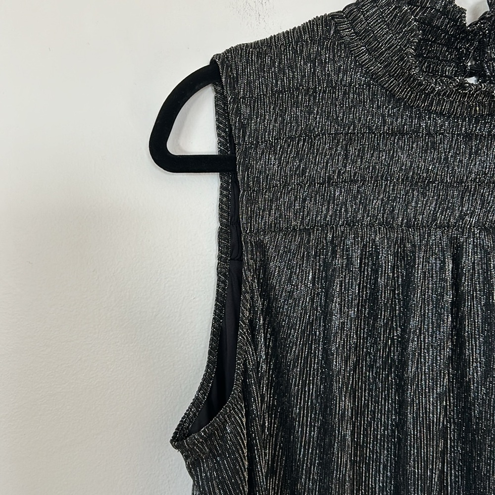 Nine West Silver Metallic Threading Sleeveless Wo… - image 4